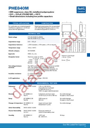 PHE840MB6150MB10R17 datasheet  